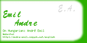 emil andre business card